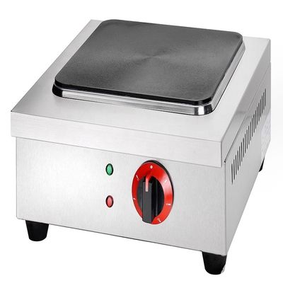 Cocina eléctrica portátil de forma cuadrada de color blanco plateado para la preparación comercial de alimentos