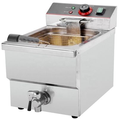 Maquina de freír eléctrica única de acero inoxidable con diseño fácil de usar