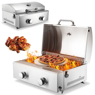 Horno de pizza de gas para panadería y preparación de alimentos de tamaño de parrilla de 550*320 mm