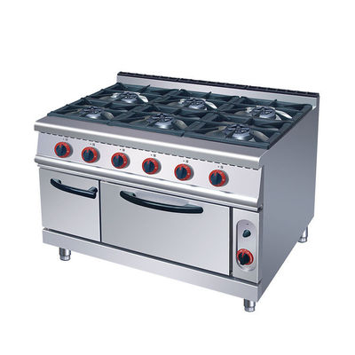 Comercial 6 quemadores horno de gas Range estufa 220KG Capacidad y tensión V LPG2800PA