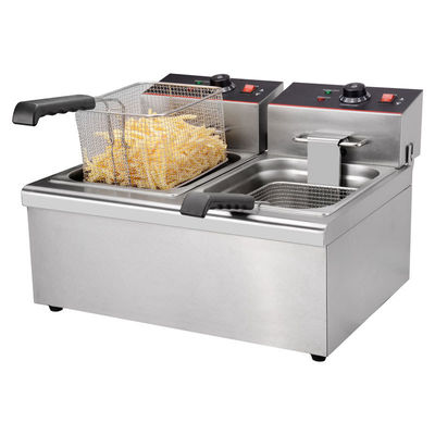 Fritadora eléctrica de restaurante de 11 kg con gran capacidad y diseño multifuncional