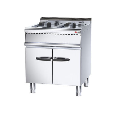 Equipo de cocina para restaurantes 800*900* 850 70 mm Freidora de gas comercial con gabinete