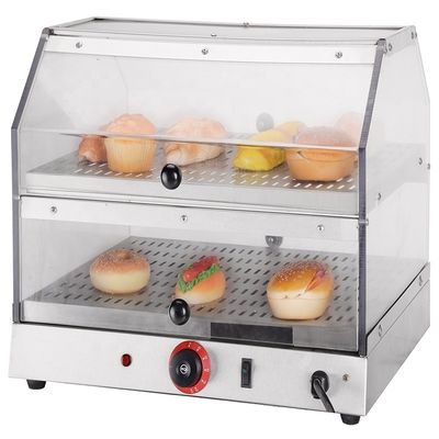 Display eléctrico comercial Vitrina para exhibición de alimentos Calentador 0.85kw Potencia 18kg Peso