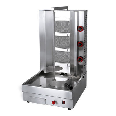 Máquina automática de Shawarma a gas de grado automático de 23 KG para cortar rápidamente y Kebab Doner