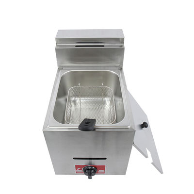 Mini freidora de gas de gas licuado de 6 litros continua para freír alimentos en la mesa
