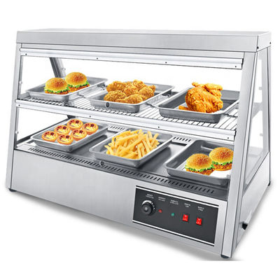 Tabla de arriba calefacción eléctrica 2 capa 6 bandeja de acero inoxidable exhibición de alimentos más caliente Vitrina