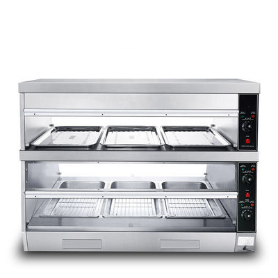 Vitrina eléctrica de calentador de alimentos industrial para la conservación del calor en cocinas comerciales