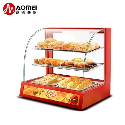 66*46*60mm Display de calentador de alimentos comerciales Vitrina de calentamiento para alimentos calientes
