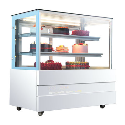 Vitrina de panadería de escritorio de 120 l de capacidad para equipos de refrigeración de supermercados