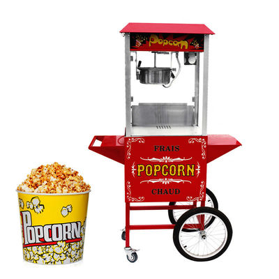 110-240V/50-60HZ Material SS de calidad alimentaria saludable Máquina de palomitas de maíz comercial con carrito
