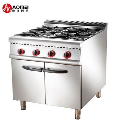Gas de cocina comercial con 4/6 quemadores y gabinete en LPG2800-3700Pa