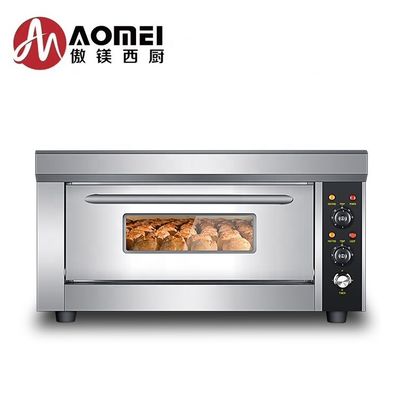 Horno de panadería eléctrico comercial con 1 capa y 1 bandeja 850x620x450mm Eficiencia