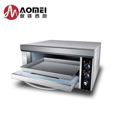 Horno de panadería eléctrico comercial con 1 capa y 1 bandeja 850x620x450mm Eficiencia