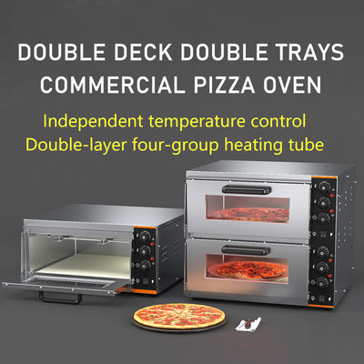 Horno eléctrico de pizza y máquina de pizza con horno de convección de dos capas NO controlado por aplicación