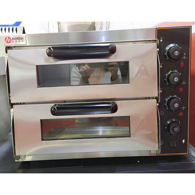 Horno eléctrico de pizza y máquina de pizza con horno de convección de dos capas NO controlado por aplicación