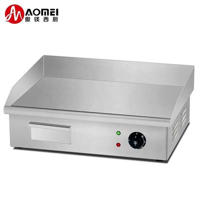 Grill eléctrico para interiores con plato de cocción medio ranurado 550x425x225mm Producto doméstico