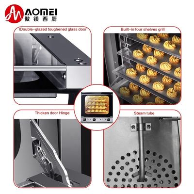 Horno eléctrico de convección de vapor para hornear 600x570x570mm Profesional y duradero
