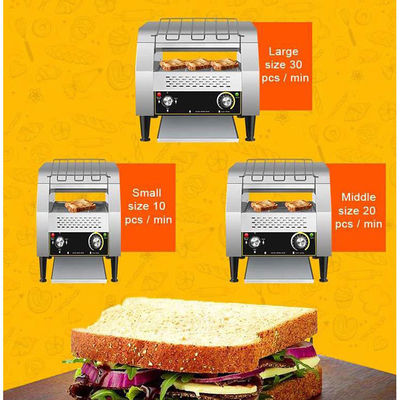 Tostadora de pan eléctrica de 2200W de potencia para desayuno de restaurante 2 rodajas N/W 14Kg