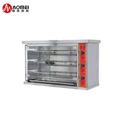 1180x490x710mm de acero inoxidable de pollo eléctrico Rotisseries horno de gas para la parrilla