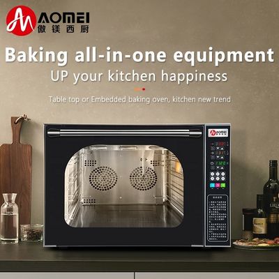 Horno de convección de vidrio digital de acero inoxidable para la producción de pan de panadería