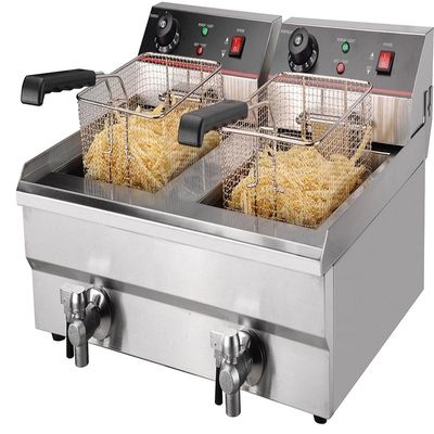 610x570x360mm Máquina para freír papas fritas eléctricas de trabajo pesado con pestañas Tamaño de embalaje 690*590*450mm