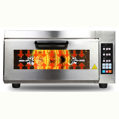 Horno de pizza de piedra de acero inoxidable de 2500W con control de temporizador digital y función de merienda