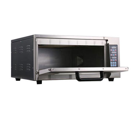 Horno de pizza de piedra de acero inoxidable de 2500W con control de temporizador digital y función de merienda