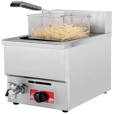 Fritadora de gas de plástico de 12 litros con cesta hecha de acero inoxidable 201/304