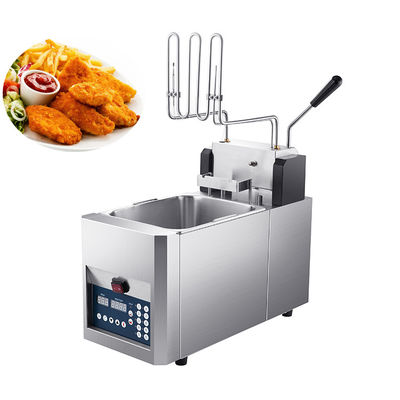 Restaurante eléctrico freidora 28L*2 2 tanque 4 protector de sobrecalentamiento de la cesta 800x805x1100
