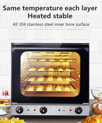 Horno de convección de vapor eléctrico de control de temperatura preciso para hornear galletas de pan
