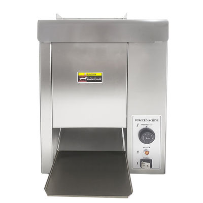 Tostadora eléctrica de cinta transportadora de 1600W para pan de hamburguesa en la industria alimentaria comercial