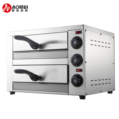 Cocina comercial Horno eléctrico de pizza de acero inoxidable con cacerola 220V 1200W