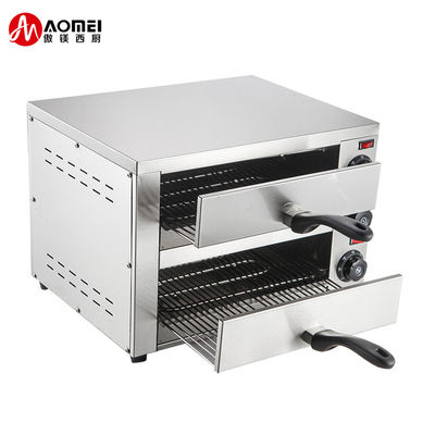 Cocina comercial Horno eléctrico de pizza de acero inoxidable con cacerola 220V 1200W