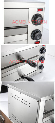 Horno eléctrico de pizza para pan de pizza panadería 12 pulgadas de acero inoxidable Cocina de mesa