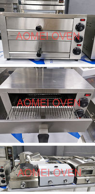 Horno eléctrico de pizza para pan de pizza panadería 12 pulgadas de acero inoxidable Cocina de mesa