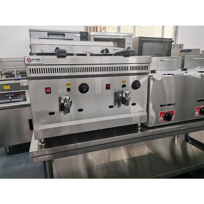 Comerciantes eléctricos de 18L con tanques dobles y freidoras de chispas con válvula de escape de aceite