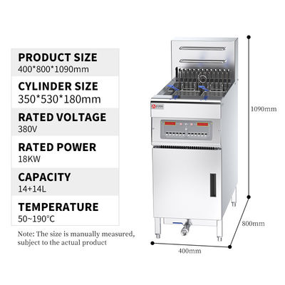 Friteca de plata con temperatura automática y elevación