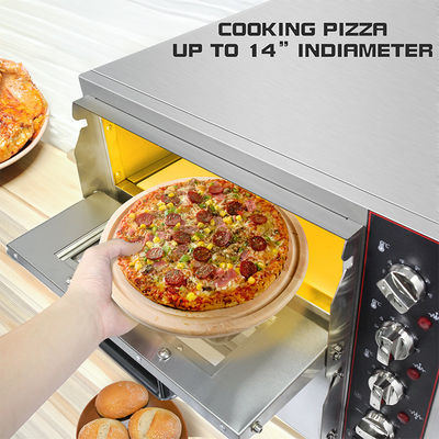Equipo de cocina de panadería de doble capa Horno eléctrico de pizza para cocinas comerciales