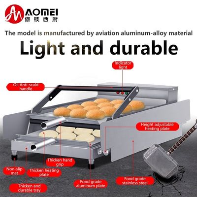 Material de aleación de aluminio Prensadora eléctrica de hamburguesas para el control del temporizador mecánico