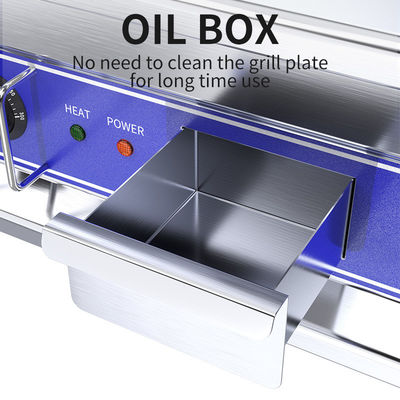 Grill eléctrico de material no adhesivo de PTFE para cocina de restaurante comercial
