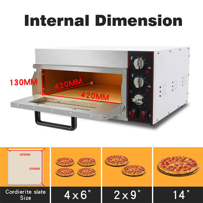 Horno eléctrico para hornear pan pizza torta cocina con piedra de pizza y temporizador 585x480x300mm