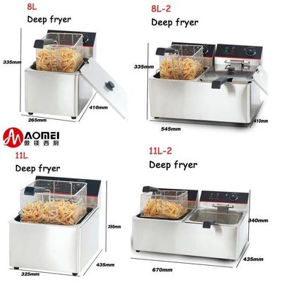 Comerciante de mesa de doble cilindro Frito eléctrico ventaja conveniente 9.7 KG