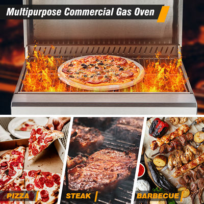 Horno de pizza de gas para panadería y preparación de alimentos de tamaño de parrilla de 550*320 mm