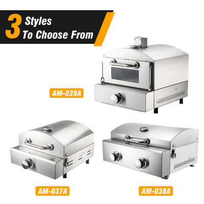 Horno de pizza a gas comercial de 600*460*300 mm con múltiples funciones y diseño portátil