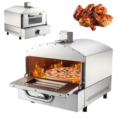 Fuego de gas horno de pizza de doble quemador para el comercio con soporte en línea después del servicio