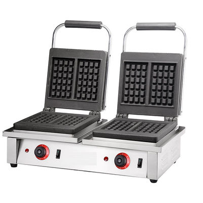 Fabricante de gofres belga de 4 kW con placas de sándwich intercambiables