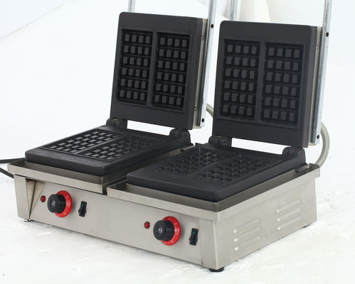 Fabricante de gofres belga de 4 kW con placas de sándwich intercambiables