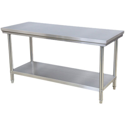 1.2/1.5/1.8/2.0M Mesa de trabajo de acero inoxidable de longitud para equipos de hoteles y restaurantes