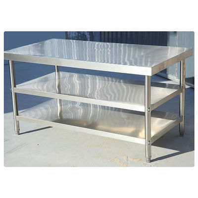 1.2/1.5/1.8/2.0M Mesa de trabajo de acero inoxidable de longitud para equipos de hoteles y restaurantes