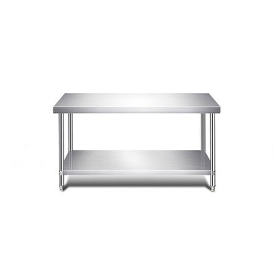 1.2/1.5/1.8/2.0M Mesa de trabajo de acero inoxidable de longitud para equipos de hoteles y restaurantes